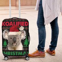 Cute Koala Luggage Cover Koalified Christmas Addict - Wonder Print Shop