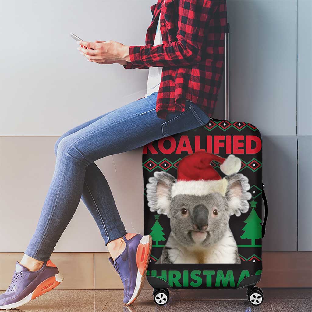 Cute Koala Luggage Cover Koalified Christmas Addict - Wonder Print Shop