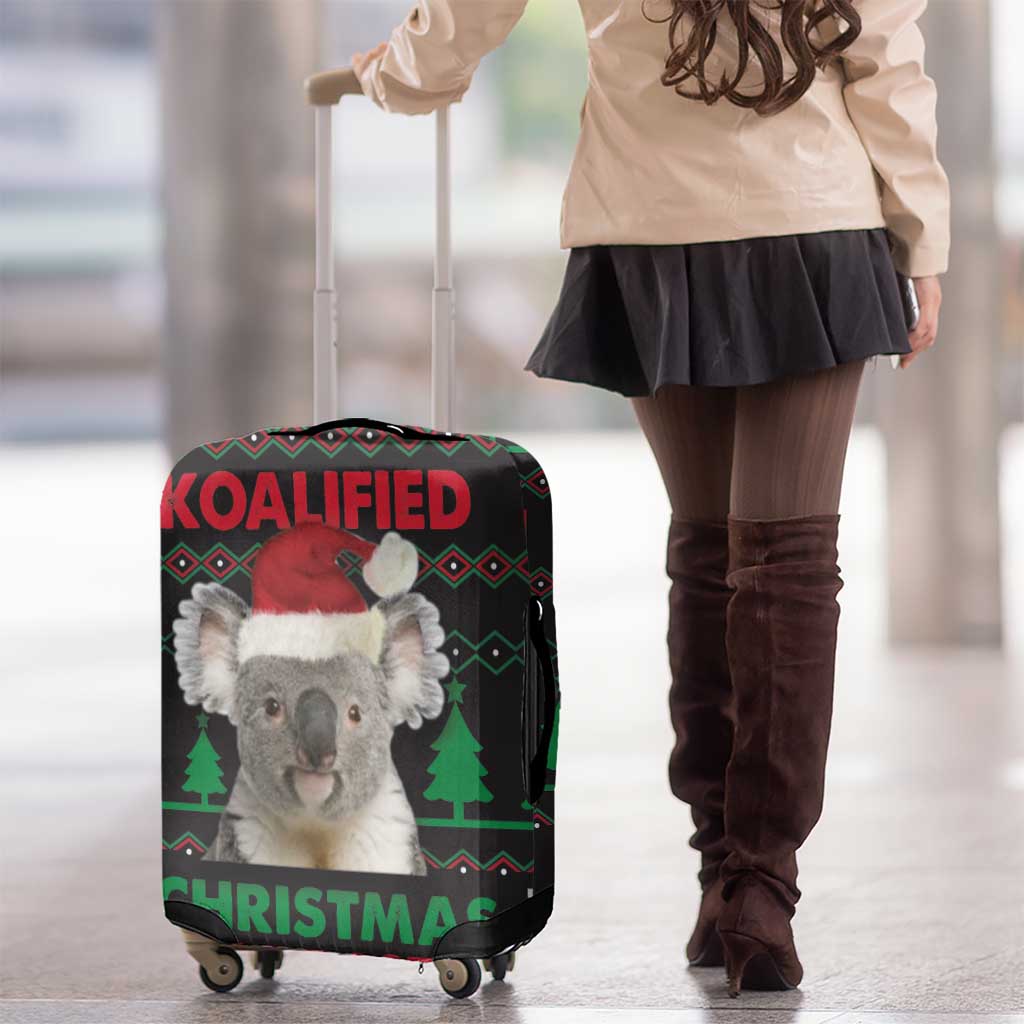 Cute Koala Luggage Cover Koalified Christmas Addict - Wonder Print Shop