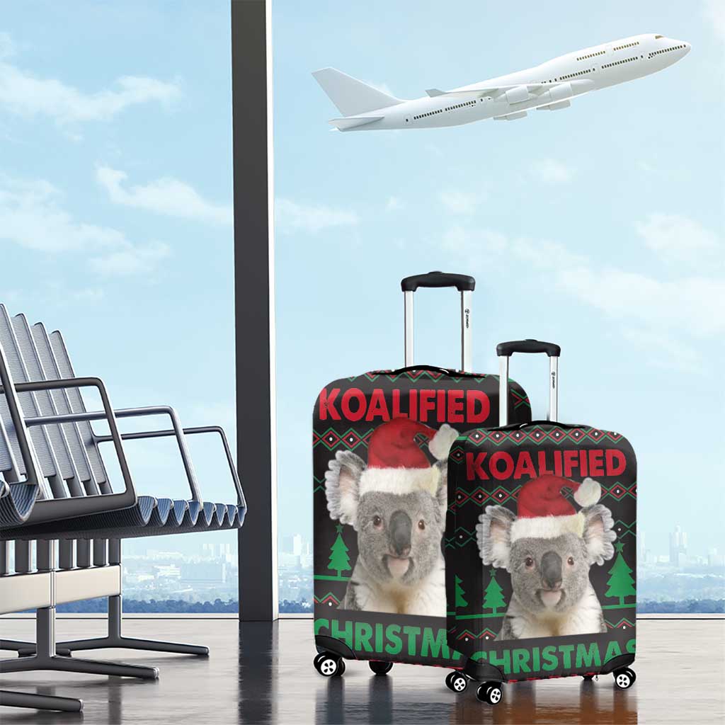 Cute Koala Luggage Cover Koalified Christmas Addict - Wonder Print Shop