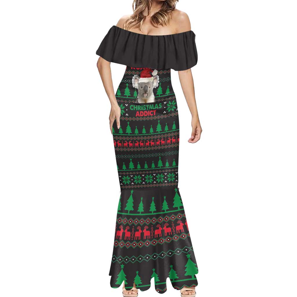 Cute Koala Mermaid Dress Koalified Christmas Addict - Wonder Print Shop