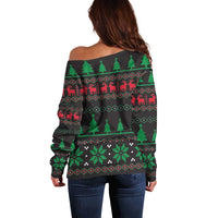 Cute Koala Off Shoulder Sweater Koalified Christmas Addict - Wonder Print Shop