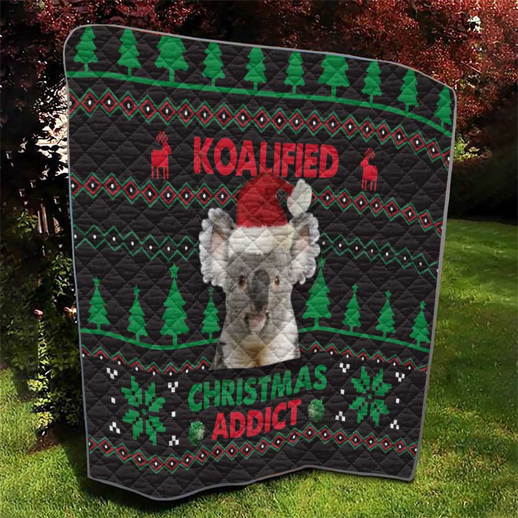 Cute Koala Quilt Koalified Christmas Addict - Wonder Print Shop