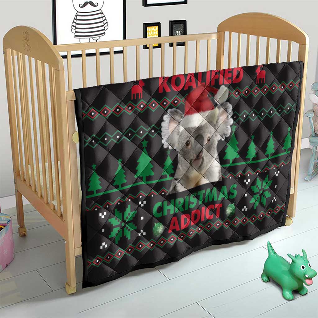 Cute Koala Quilt Koalified Christmas Addict - Wonder Print Shop