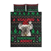 Cute Koala Quilt Bed Set Koalified Christmas Addict - Wonder Print Shop