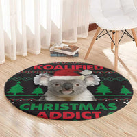 Cute Koala Round Carpet Koalified Christmas Addict