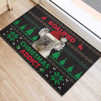Cute Koala Rubber Doormat Koalified Christmas Addict - Wonder Print Shop