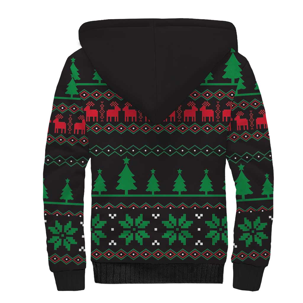 Cute Koala Sherpa Hoodie Koalified Christmas Addict - Wonder Print Shop