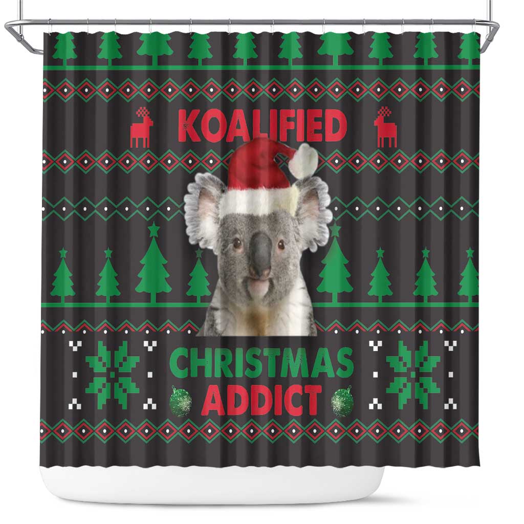 Cute Koala Shower Curtain Koalified Christmas Addict