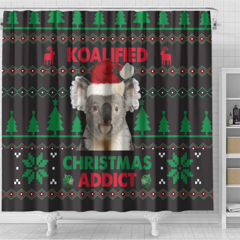 Cute Koala Shower Curtain Koalified Christmas Addict