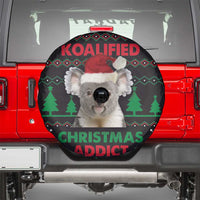 Cute Koala Spare Tire Cover Koalified Christmas Addict - Wonder Print Shop