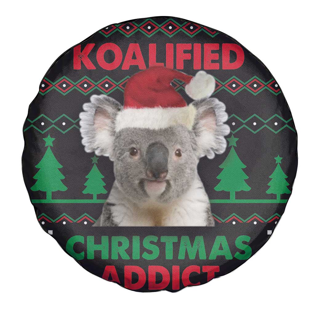 Cute Koala Spare Tire Cover Koalified Christmas Addict - Wonder Print Shop