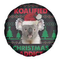 Cute Koala Spare Tire Cover Koalified Christmas Addict - Wonder Print Shop