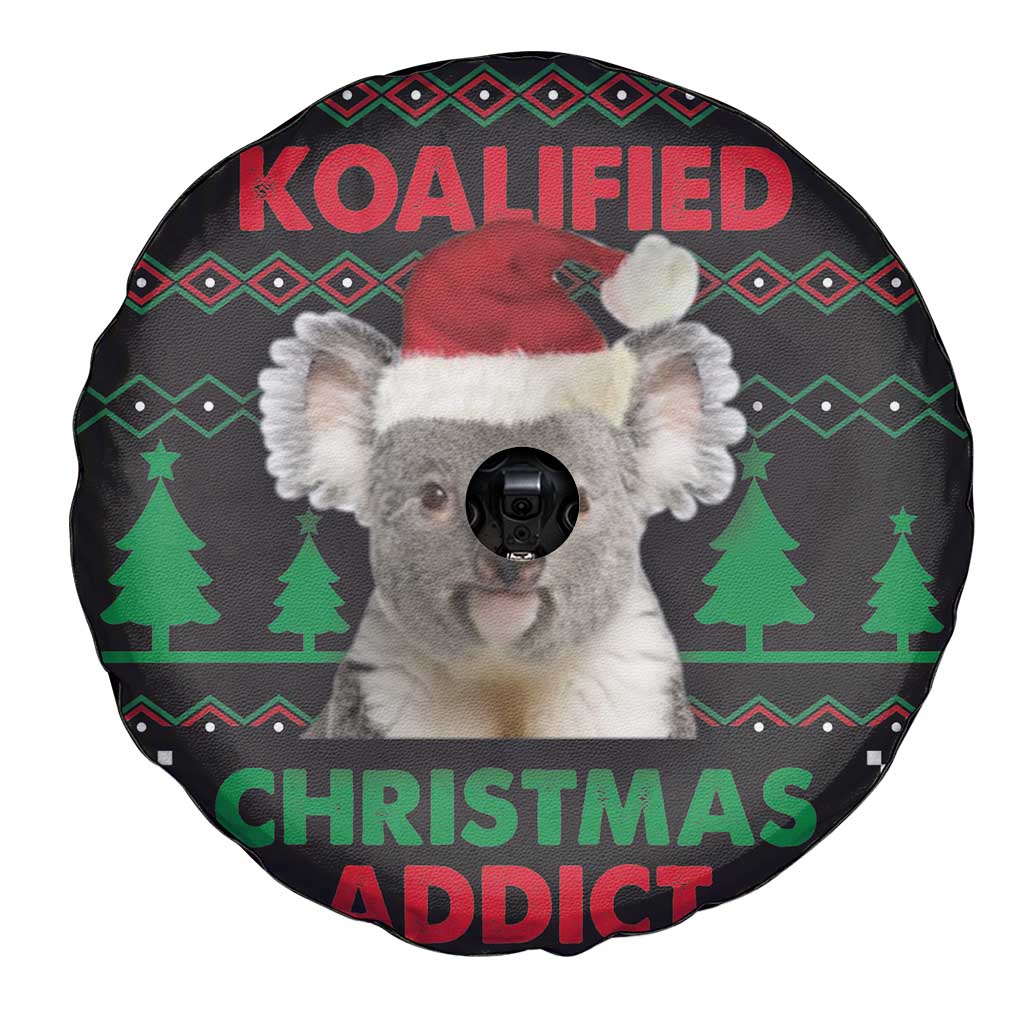 Cute Koala Spare Tire Cover Koalified Christmas Addict - Wonder Print Shop