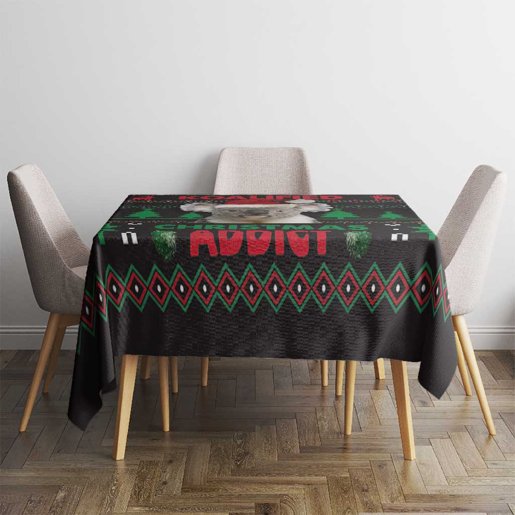 Cute Koala Tablecloth Koalified Christmas Addict - Wonder Print Shop