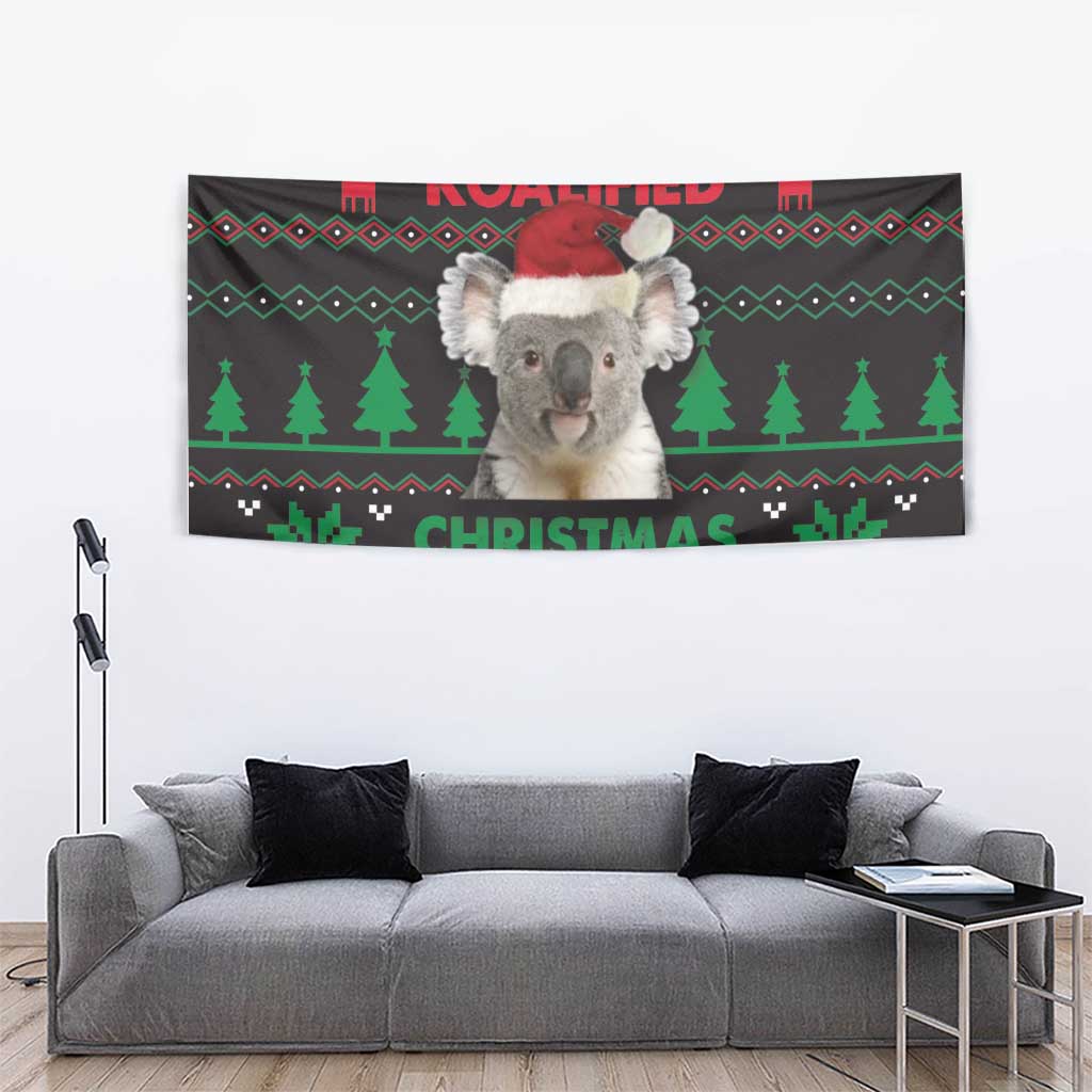 Cute Koala Tapestry Koalified Christmas Addict - Wonder Print Shop
