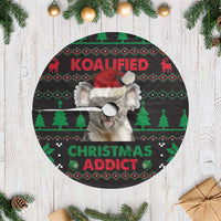Cute Koala Tree Skirt Koalified Christmas Addict - Wonder Print Shop