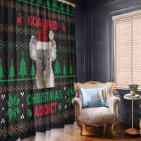 Cute Koala Window Curtain Koalified Christmas Addict - Wonder Print Shop