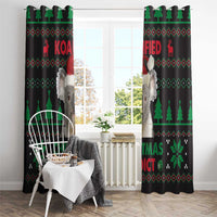 Cute Koala Window Curtain Koalified Christmas Addict - Wonder Print Shop