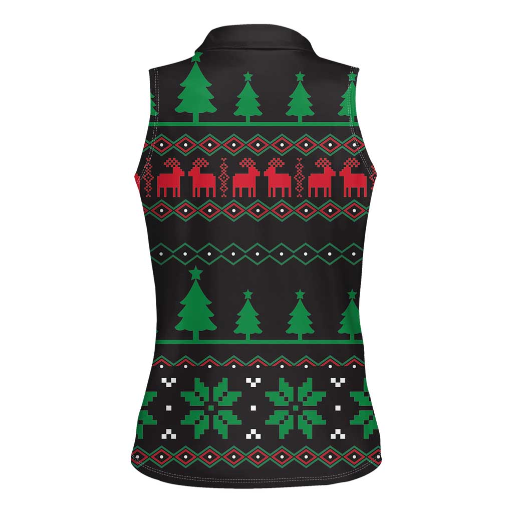 Cute Koala Women Sleeveless Polo Shirt Koalified Christmas Addict - Wonder Print Shop