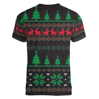 Cute Koala Women V-Neck T-Shirt Koalified Christmas Addict - Wonder Print Shop