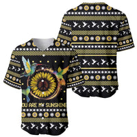 Hummingbird Sunflower Christmas Baseball Jersey You Are My Sunshine - Wonder Print Shop