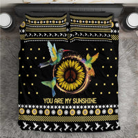 Hummingbird Sunflower Christmas Bedding Set You Are My Sunshine - Wonder Print Shop