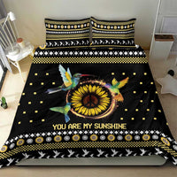 Hummingbird Sunflower Christmas Bedding Set You Are My Sunshine - Wonder Print Shop