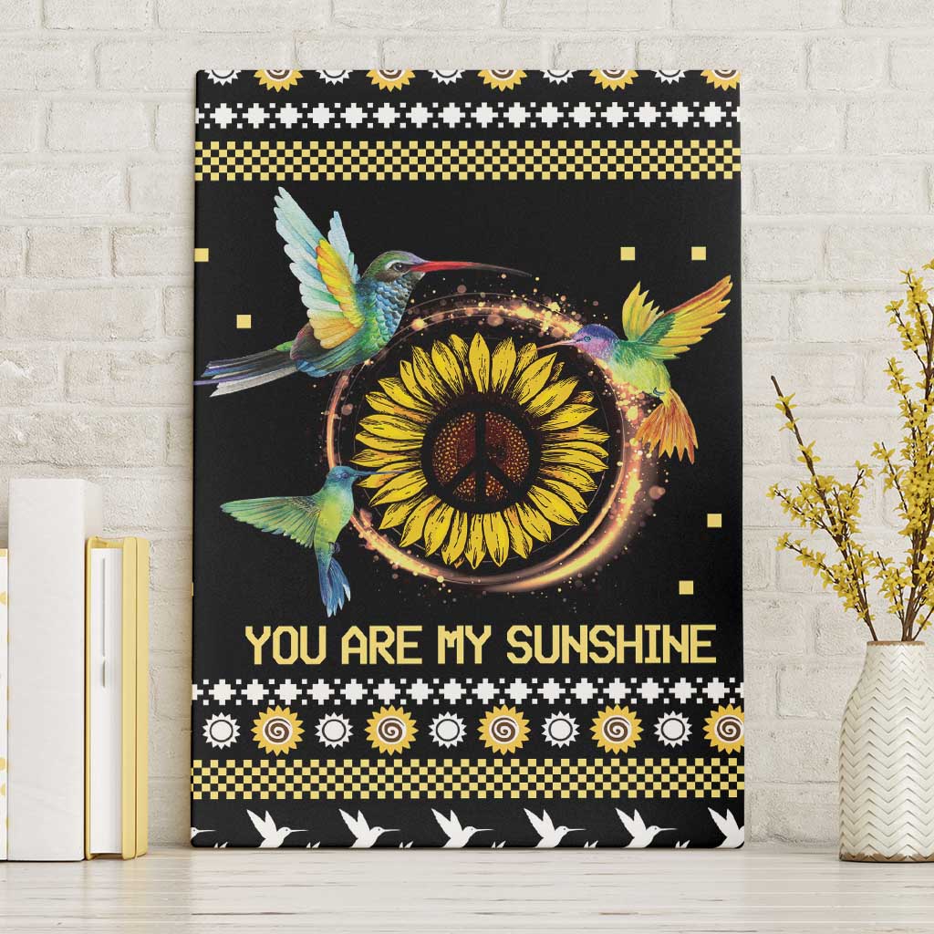 Hummingbird Sunflower Christmas Canvas Wall Art You Are My Sunshine - Wonder Print Shop