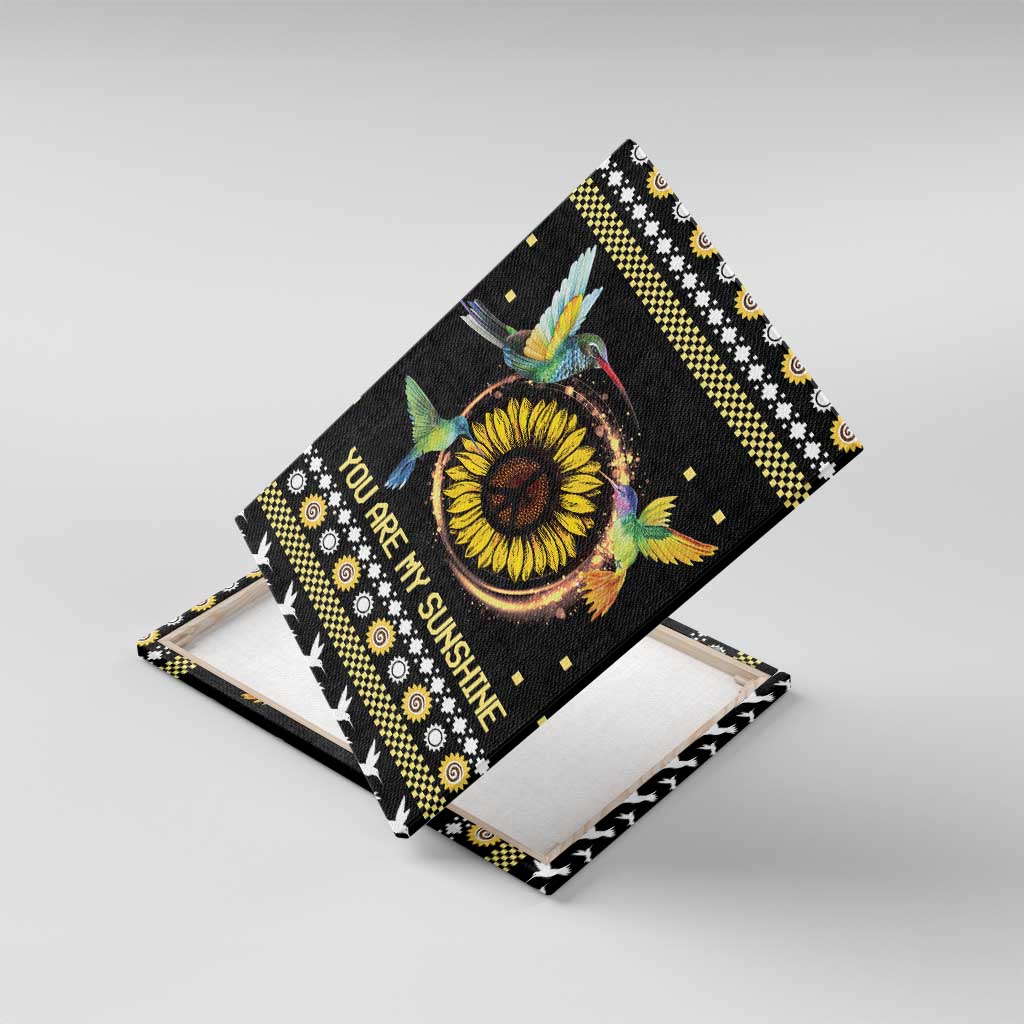 Hummingbird Sunflower Christmas Canvas Wall Art You Are My Sunshine - Wonder Print Shop