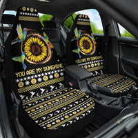 Hummingbird Sunflower Christmas Car Seat Cover You Are My Sunshine - Wonder Print Shop