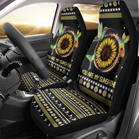 Hummingbird Sunflower Christmas Car Seat Cover You Are My Sunshine - Wonder Print Shop
