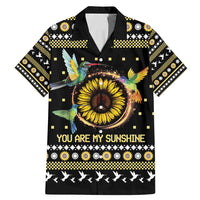 Hummingbird Sunflower Christmas Family Matching Mermaid Dress and Hawaiian Shirt You Are My Sunshine - Wonder Print Shop
