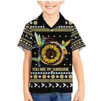 Hummingbird Sunflower Christmas Family Matching Mermaid Dress and Hawaiian Shirt You Are My Sunshine - Wonder Print Shop