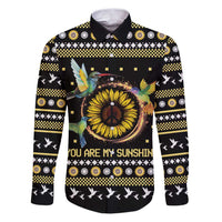 Hummingbird Sunflower Christmas Family Matching Puletasi and Hawaiian Shirt You Are My Sunshine - Wonder Print Shop