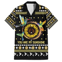 Hummingbird Sunflower Christmas Family Matching Tank Maxi Dress and Hawaiian Shirt You Are My Sunshine - Wonder Print Shop