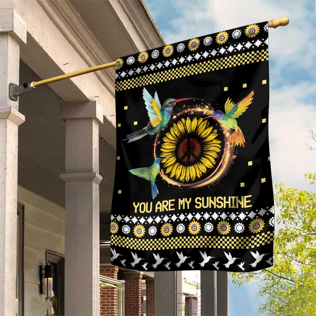 Hummingbird Sunflower Christmas Garden Flag You Are My Sunshine - Wonder Print Shop