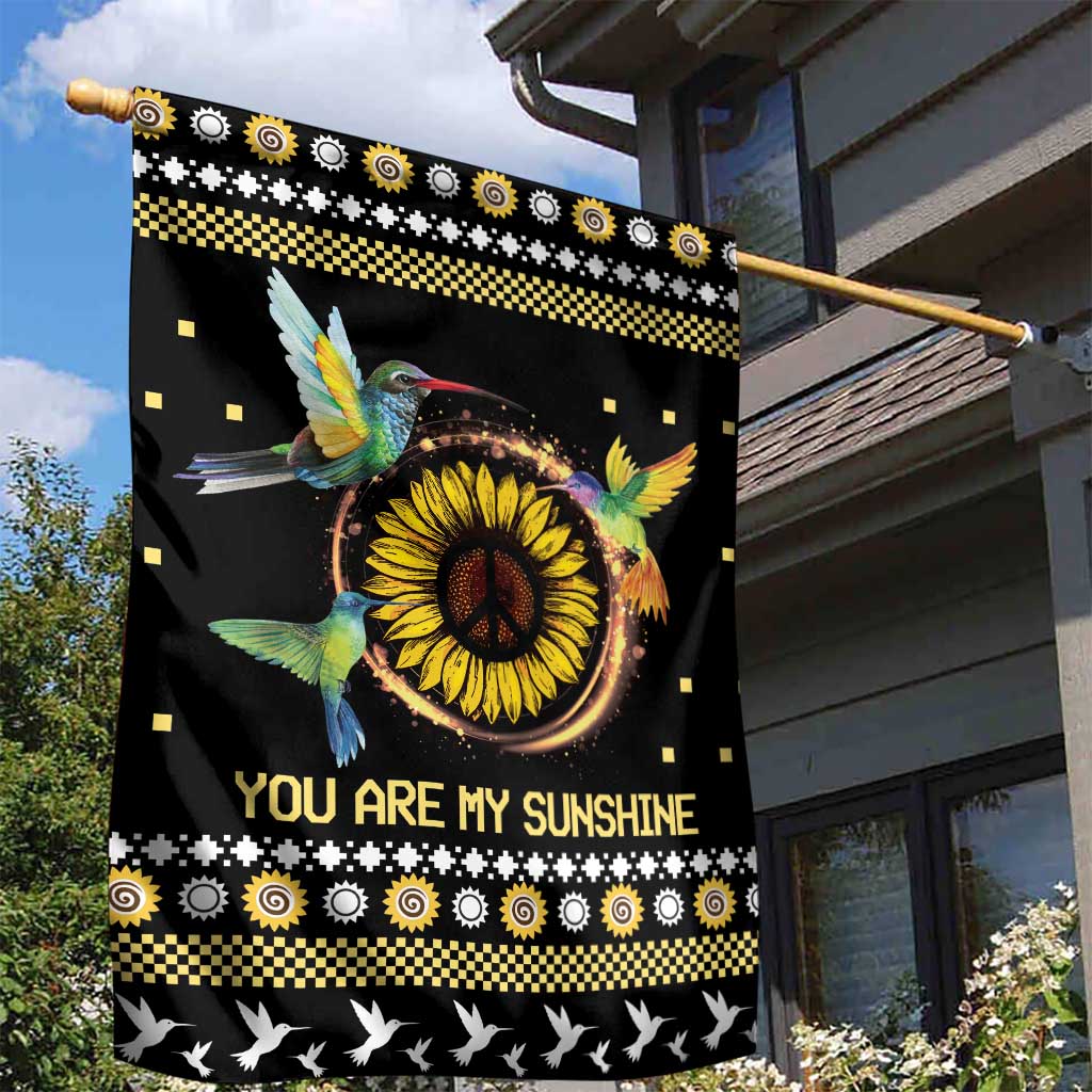 Hummingbird Sunflower Christmas Garden Flag You Are My Sunshine - Wonder Print Shop