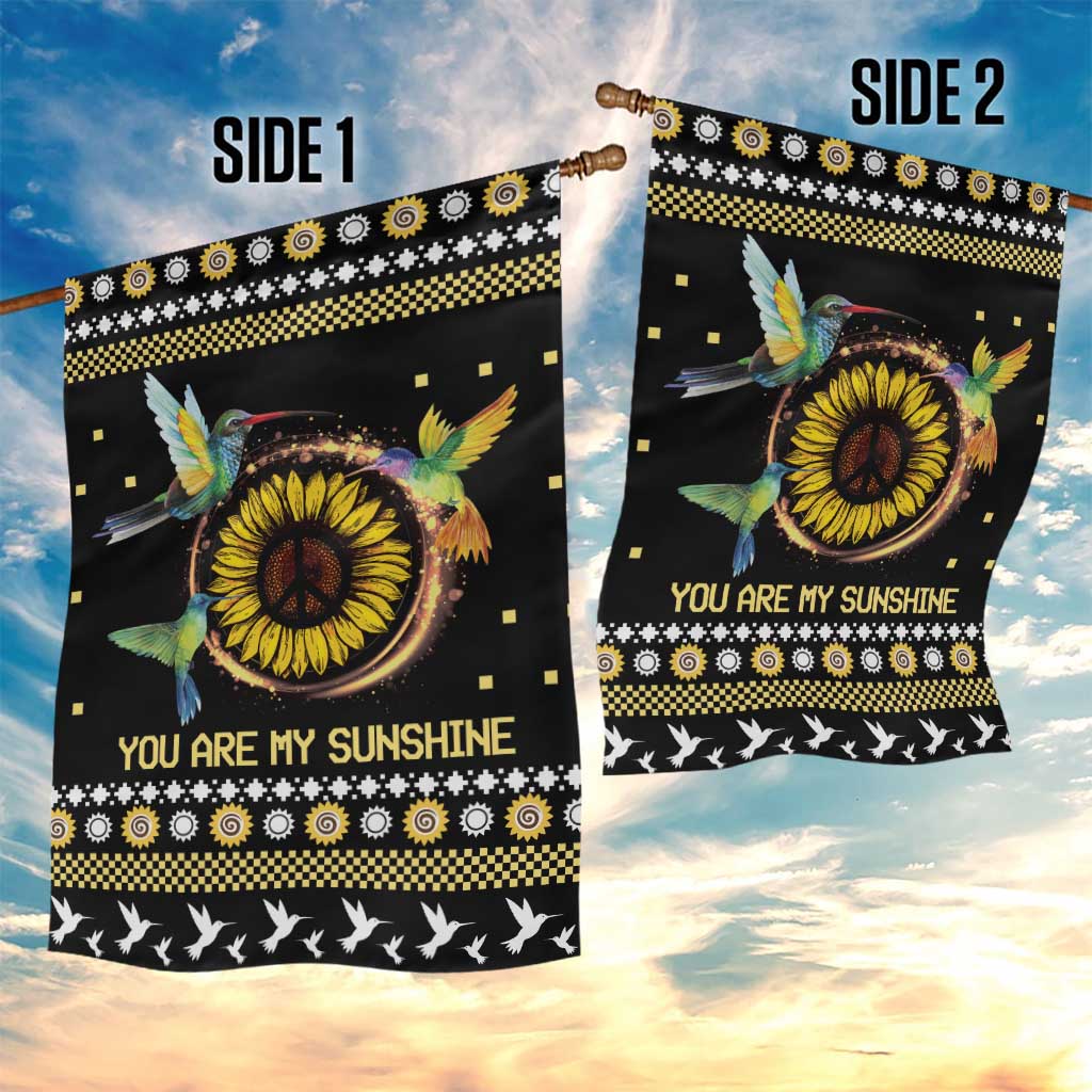 Hummingbird Sunflower Christmas Garden Flag You Are My Sunshine - Wonder Print Shop