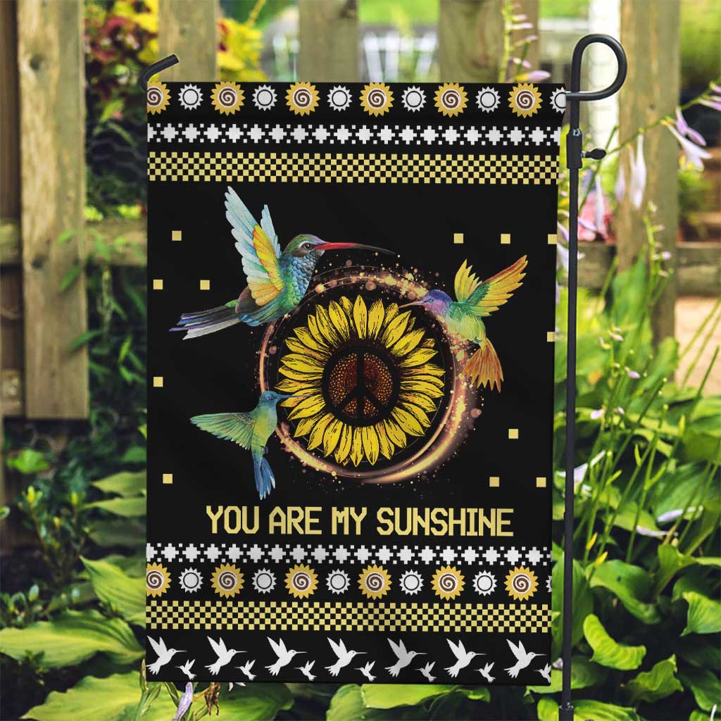 Hummingbird Sunflower Christmas Garden Flag You Are My Sunshine - Wonder Print Shop