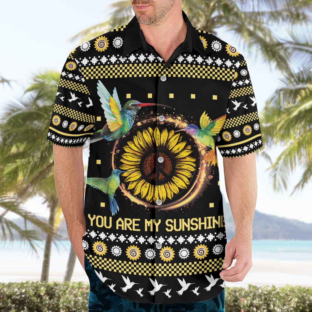 Hummingbird Sunflower Christmas Hawaiian Shirt You Are My Sunshine - Wonder Print Shop