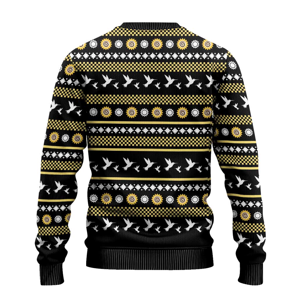 Hummingbird Sunflower Christmas Ugly Christmas Sweater You Are My Sunshine - Wonder Print Shop