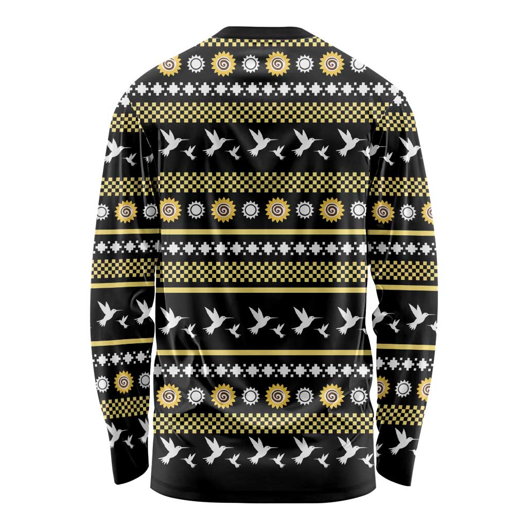 Hummingbird Sunflower Christmas Long Sleeve Shirt You Are My Sunshine - Wonder Print Shop