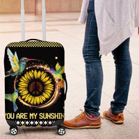 Hummingbird Sunflower Christmas Luggage Cover You Are My Sunshine - Wonder Print Shop
