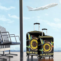 Hummingbird Sunflower Christmas Luggage Cover You Are My Sunshine - Wonder Print Shop