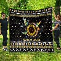 Hummingbird Sunflower Christmas Quilt You Are My Sunshine - Wonder Print Shop