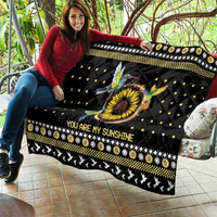 Hummingbird Sunflower Christmas Quilt You Are My Sunshine - Wonder Print Shop