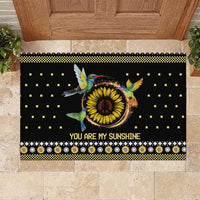 Hummingbird Sunflower Christmas Rubber Doormat You Are My Sunshine - Wonder Print Shop