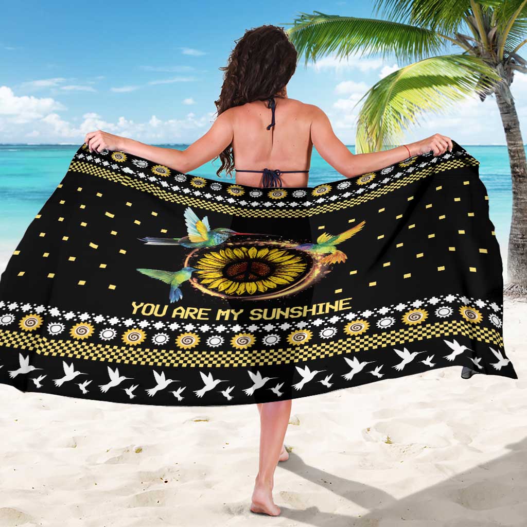 Hummingbird Sunflower Christmas Sarong You Are My Sunshine - Wonder Print Shop