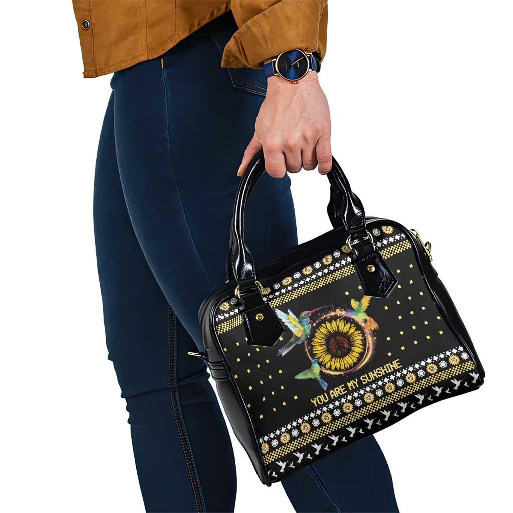Hummingbird Sunflower Christmas Shoulder Handbag You Are My Sunshine